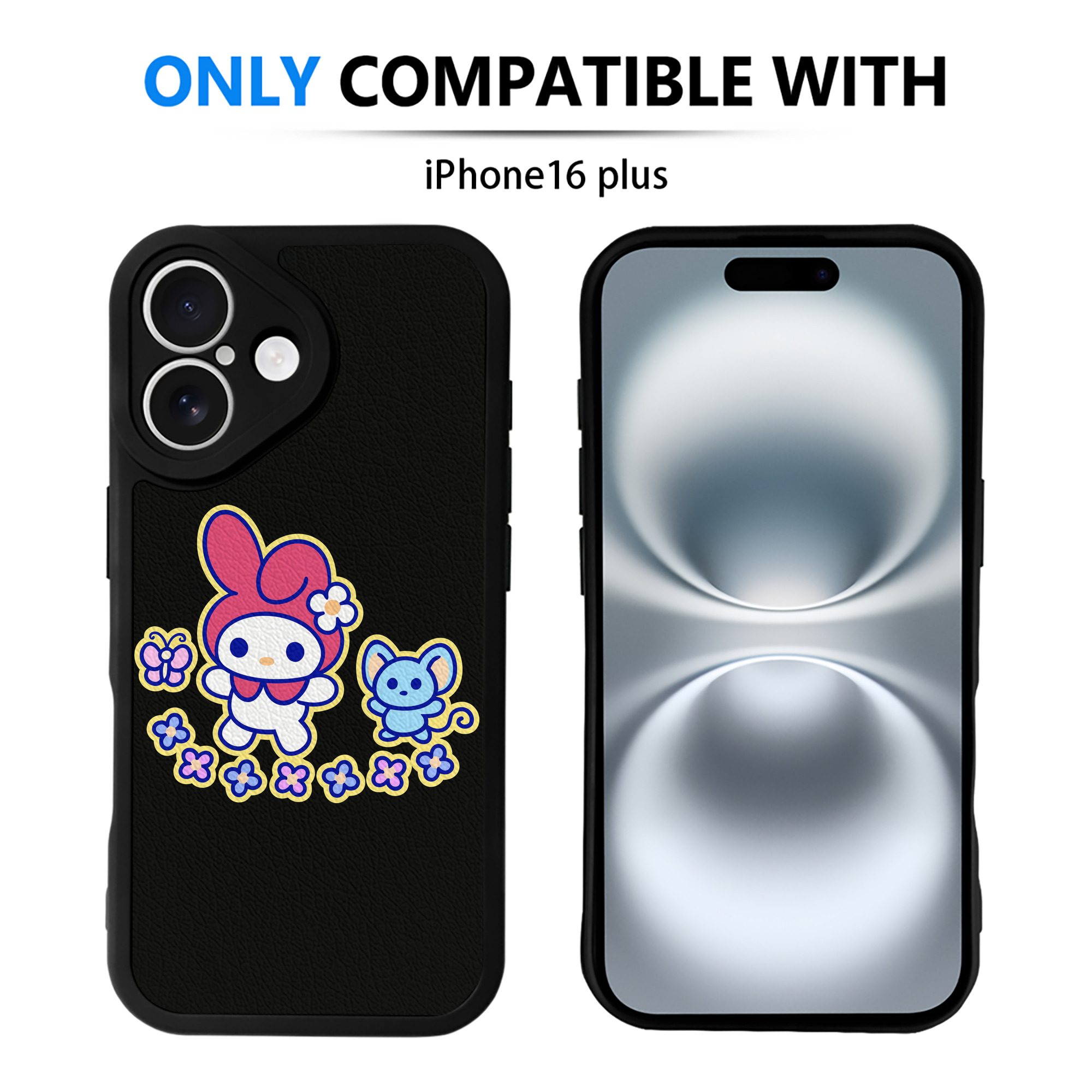 （画像用） Hello Kitty ハローキティ 【iPhone 16シリーズ対応】シリコンスマホケース（レザー調） 材質：シリコン